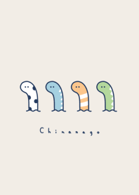 ゆるいちんあなご。ベージュとネイビー