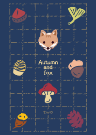 Autumn fruit and fox design02
