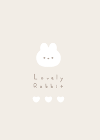 Rabbit&Heart/ beige pale