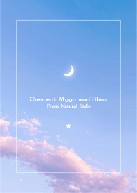 Crescent moon and stars60-Natural Style