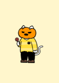 Jack-o'-lantern cat 03.