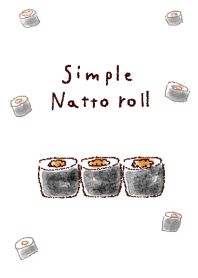 simple Natto roll white blue