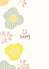 Stylish 3color flowers and leaves12Japan