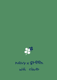 navy and green with clover
