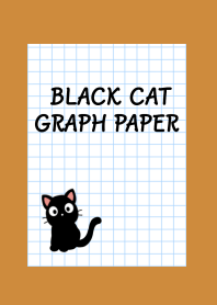 BLACK CAT GRAPH PAPER-BROWN-ORANGEj