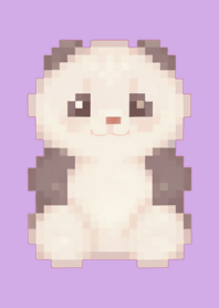 Panda Pixel Art Theme  Purple 02