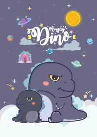 Angry Dino Baby Galaxy Purple