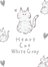 グレーしましまねこ ホワイト グレー