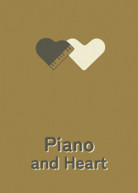 Piano and Heart dried grass