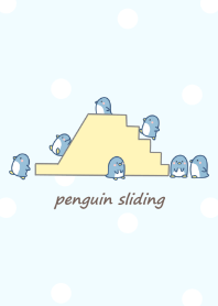 Penguin Sliding* -blue- dot