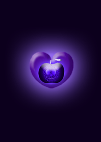 Purple Apple Heart Skull