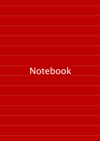 筆記本˙橫線(紅線+紅色底)