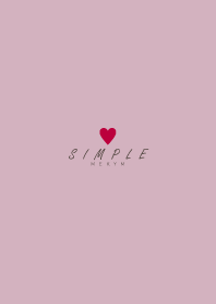 DUSKY-PINK BROWN SIMPLE HEART 18