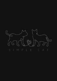 SIMPLE CAT - 灰色 and 黒 -