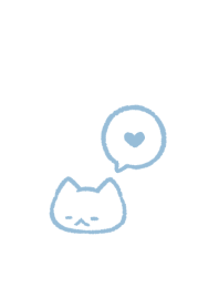 Chill out cat.(white&blue02)