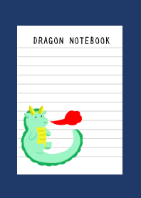 DRAGON NOTEBOOK-NAVY BLUE