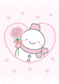 Carnation pink snowman theme 9