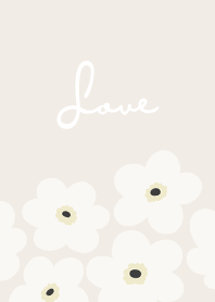 in bloom, flower wh - beige