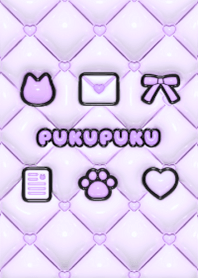 ぷくぷく♡ねこ - ブラック パープル 2