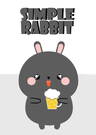 Simple Cute Black Rabbit Theme Ver2