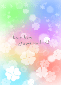 Rainbow clover smile snowflake