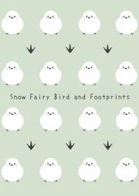 Snow Fairy Bird and Footprintsj-GREEN BE