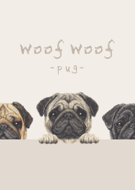 Woof Woof - Pug - BEIGE/BROWN