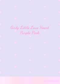 Girly Little Love Heart Purple Pink