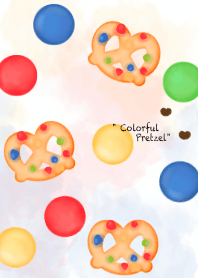 Mini colorful pretzel