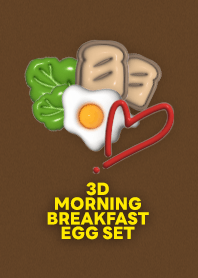 3D HELLO, MORNING BREAKFAST EGG SET