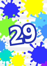 【29】ナンバー❤️ペイント 青