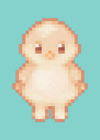 병아리 픽셀 아트 테마 그린 07