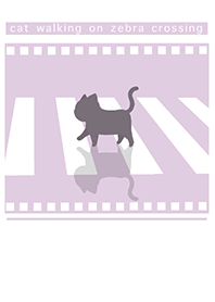 cat zebra crossing J-gray magenta (Re2)