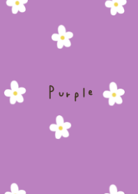 White flowers. purple.