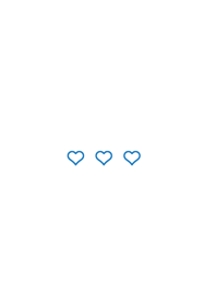 3 hearts- blue white