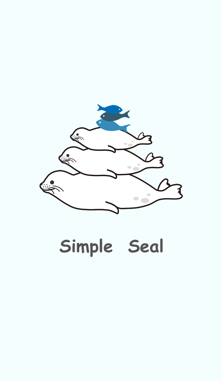 Minimalistic white seal- Diedie