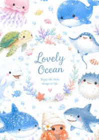 Lovely Ocean Friends blue