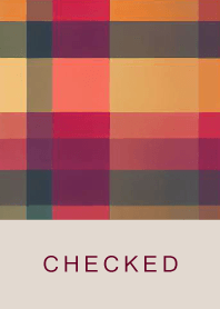 CHECKED ORANGE BROWN 8