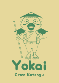 Yokai Crow Kotengu Pale lime light