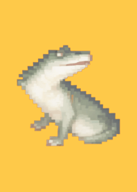 ธีมศิลปะจระเข้พิกเซลสีเหลือง 03