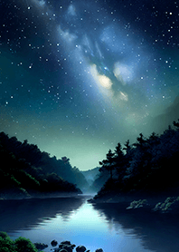 Beautiful starry night view#445