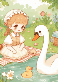 duck cute picnic 03