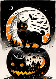 halloween cat D9644c