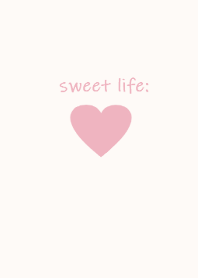 sweet life heart :)ivory pink