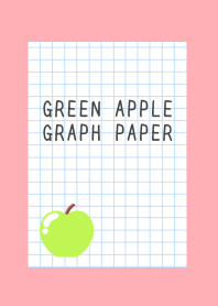 GREEN APPLE GRAPH PAPER-PINK REDj