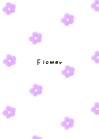 Watercolor flowers purple.