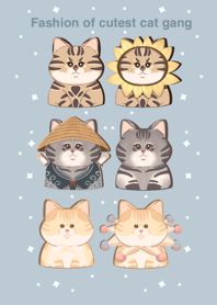 Fashion of cutest cat gang