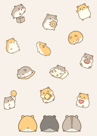 Cute fat hamster./