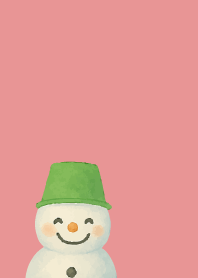 Expressive snowman9 on light pink