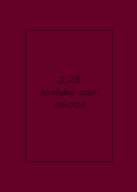 birthday color - March 25